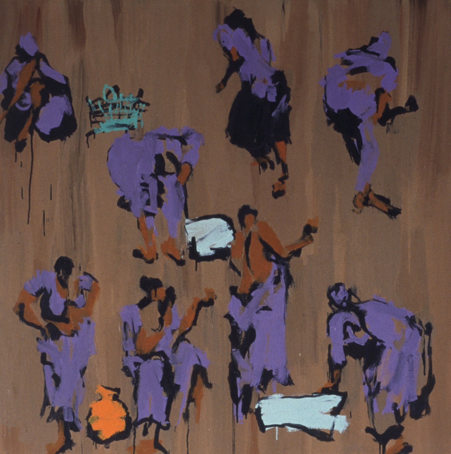 Eight women washing, Benares (sold)